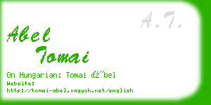 abel tomai business card